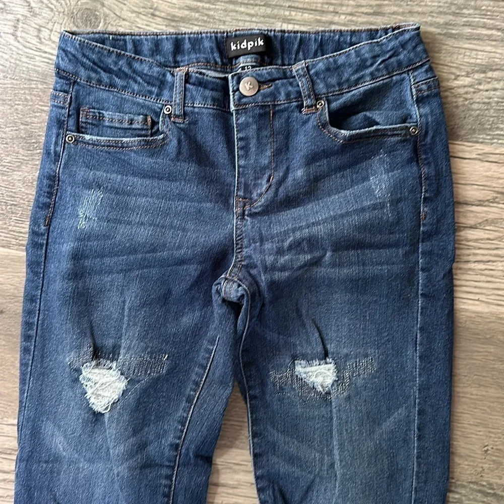 KidPik jeans - glitter distressing‎ girls size 12